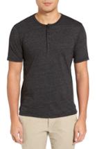 Men's Goodlife Split Hem Henley, Size - Black