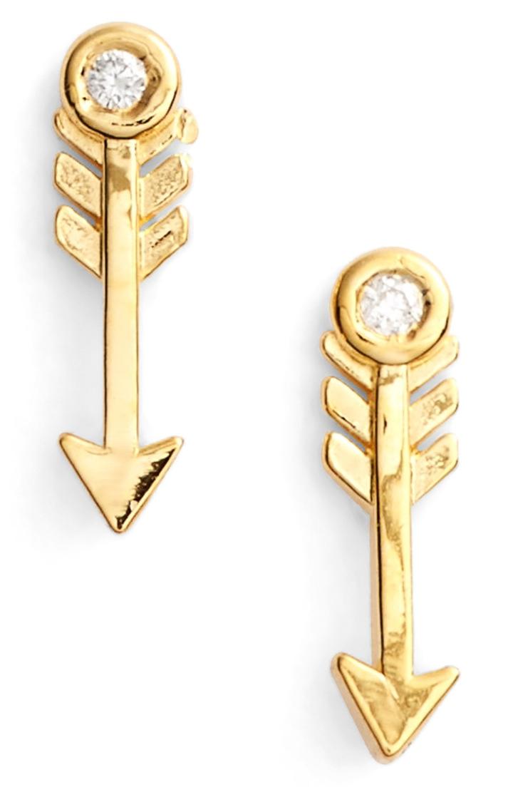 Women's Syd By Sydney Evan Diamond Arrow Stud Earrings