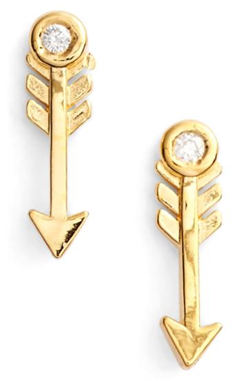 Women's Syd By Sydney Evan Diamond Arrow Stud Earrings