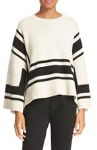 Women's Derek Lam 10 Crosby Stripe Wool Sweater, Size - Beige