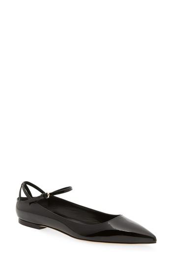 Women's Brian Atwood Astrid Ankle Strap Flat .5us / 35.5eu - Black
