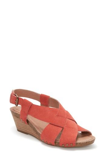 Women's Adam Tucker Tarin Wedge Sandal .5 M - Orange