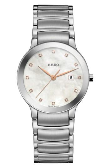 Women's Rado Centrix Diamonds Bracelet Watch, 28mm
