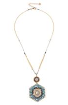 Women's Nakamol Design Octagon Crystal & Bead Pendant Necklace