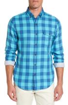 Men's Vineyard Vines Crepe Myrtle Check Tucker Slim Fit Sport Shirt, Size - Blue