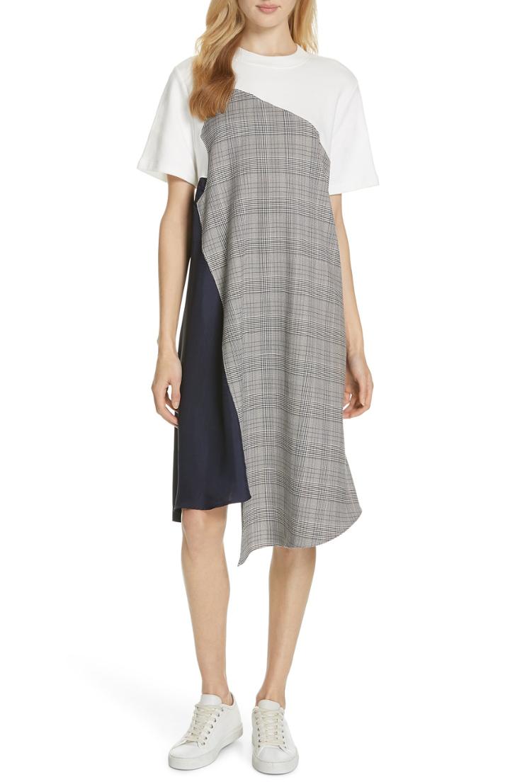 Women's Clu Colorblock Asymmetrical Dress - White