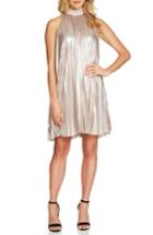 Women's 1.state Pleated Metallic Swing Dress - Metallic