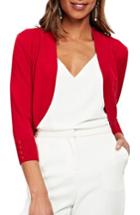 Women's Wallis Shrug Sweater - Red