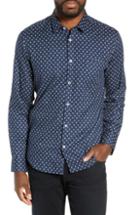 Men's Good Man Brand Slim Fit Paisley Dot Sport Shirt - Blue