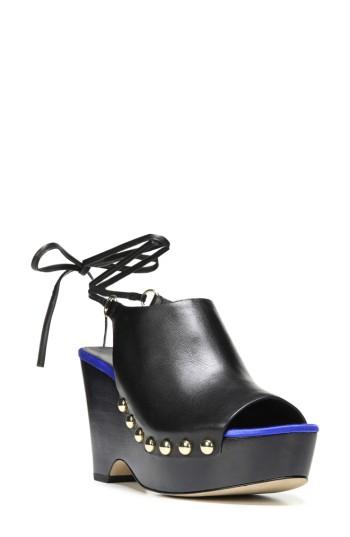 Women's Diane Von Furstenberg Bali Wedge Sandal .5 M - Black