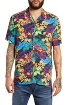 Men's Topman Tropical Birds Classic Fit Shirt - Green