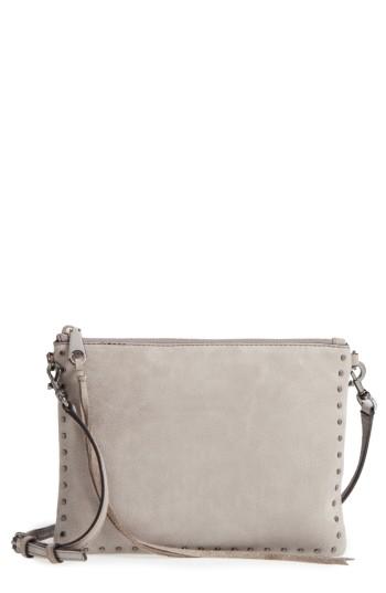Rebecca Minkoff Moonwalking Jon Studded Nubuck Crossbody Bag - Grey