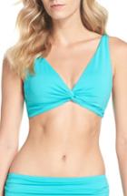 Women's Tommy Bahama Pearl Twist Front Underwire Bikini Top - Blue/green