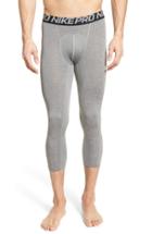 Men's Nike 'pro Cool Compression' Four-way Stretch Dri-fit Three-quarter Tights - Grey