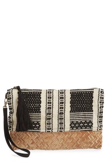 Sole Society Fabric Clutch - Black