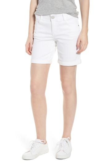 Women's Wit & Wisdom Ab-solution Stretch Cotton Shorts - White