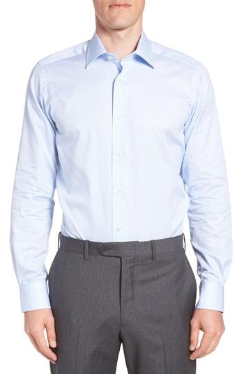 Men's Ted Baker London Nickoe Trim Fit Dress Shirt .5 - 32/33 - Blue