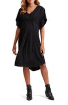 Women's Ingrid & Isabel Pleat Front Maternity/nursing Dress - Black
