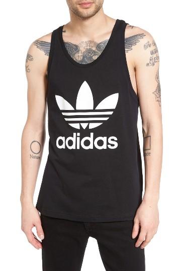 Men's Adidas Originals Trefoil Graphic Tank - Black