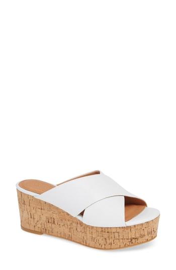 Women's Halogen Platform Wedge Sandal M - White