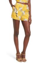 Women's Chriselle X J.o.a. Ruffle Front High Waist Shorts - Yellow
