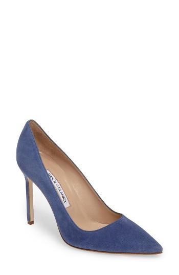 Women's Manolo Blahnik 'bb' Pointy Toe Pump Us / 36eu - Blue