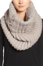 Women's Nirvanna Designs Oversize Cable Knit Wool Infinity Scarf, Size - Grey
