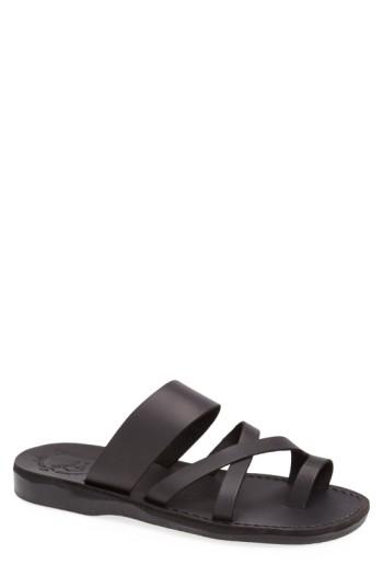 Men's Jerusalem Sandals 'the Good Shepherd' Leather Sandal -9.5us / 42eu - Black