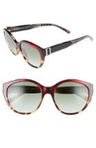 Women's Burberry 55mm Gradient Cat Eye Sunglasses - Red/ Havana