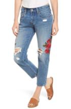 Women's Levi's 501 Floral Embroidered Crop Taper Jeans - Blue