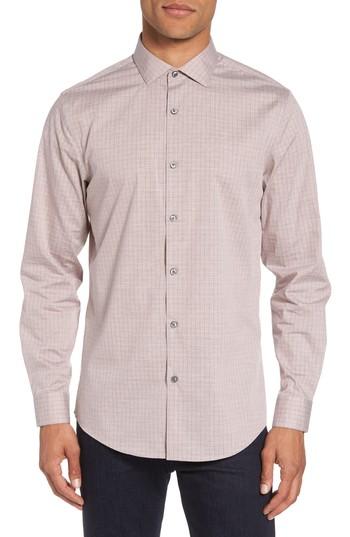 Men's Calibrate Grid Sport Shirt - Pink