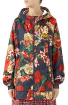 Women's Gucci Spring Bouquet Print Windbreaker Us / 36 It - Blue