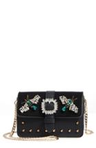 Topshop Rosie Jewel Embellished Faux Leather Crossbody Bag -