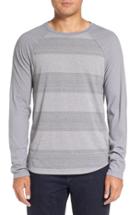 Men's Michael Stars Variegated Stripe Long Sleeve T-shirt - Grey