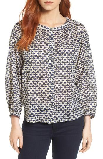 Women's Velvet By Graham & Spencer Printed Cotton Voile Top