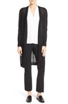 Petite Women's Halogen Long Linen Blend Cardigan, Size P - Black