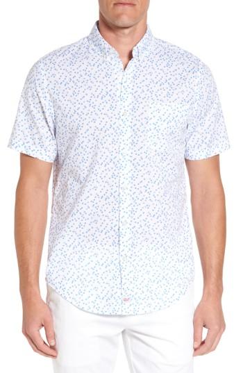 Men's Vineyard Vines Angel Fish Murray Classic Fit Sport Shirt, Size - White
