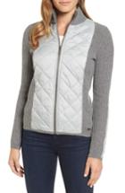 Women's Barbour 'sporting' Zip Front Quilted Jacket Us / 8 Uk - Grey