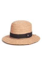 Women's Helen Kaminski Wide Raffia Boater Hat - Grey