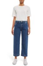 Women's Topshop Boutique Crop Wide Leg Jeans Us (fits Like 0-2) X - Blue