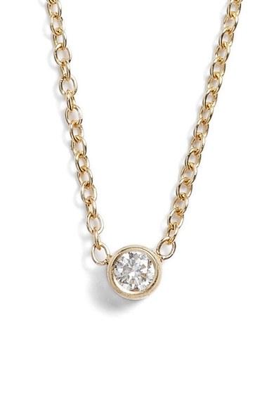Women's Zoe Chicco Diamond Bezel Pendant Necklace