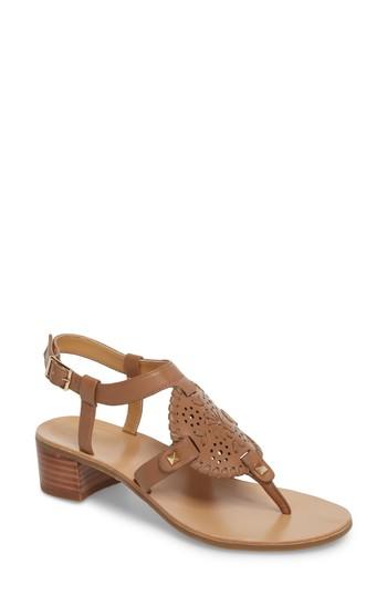 Women's Jack Rogers Gretchen Block Heel Sandal M - Brown