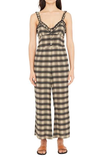 Women's Faithfull The Brand Cancun Plaid Jumpsuit - Black