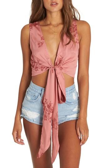 Women's Billabong Wrap It Up Top - Pink