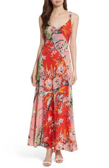 Women's Diane Von Furstenberg Paneled Silk Maxi Dress - Pink