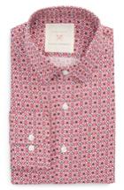 Men's Strong Suit By Ilaria Urbinati Edmond Slim Fit Medallion Dress Shirt .5r - Red