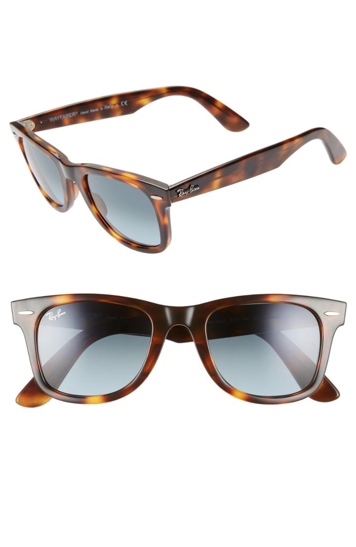 Men's Ray-ban Wayfarer 50mm Gradient Sunglasses - Red Havana