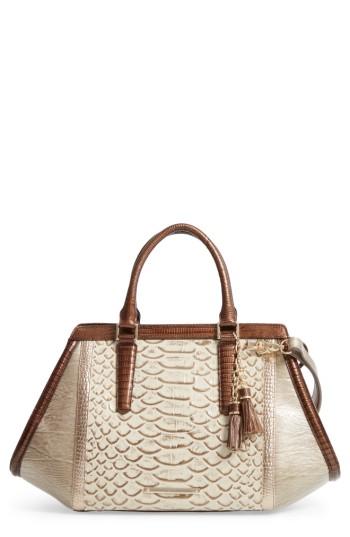 Brahmin Arden Embossed Leather Satchel -
