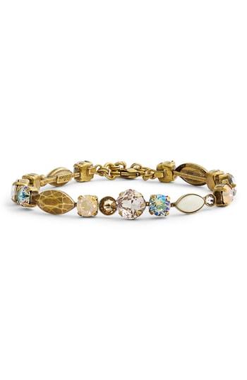 Women's Sorrelli Metal & Crystal Line Bracelet