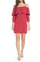 Women's Felicity & Coco Ruffle Cold Shoulder Shift Dress - Burgundy
